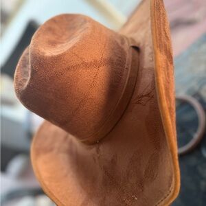Western Brown Suede Hat unisex